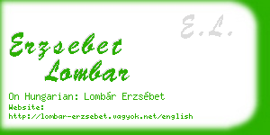 erzsebet lombar business card