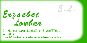 erzsebet lombar business card